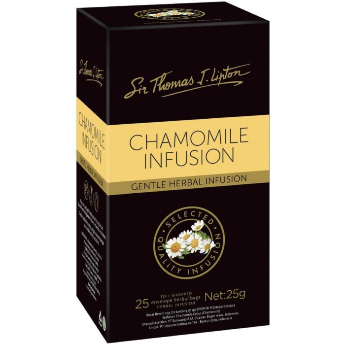 

ORIGINAL MURAH Teh herbal SIR THOMAS LIPTON chamomile infusion gentle herbal 25 gr