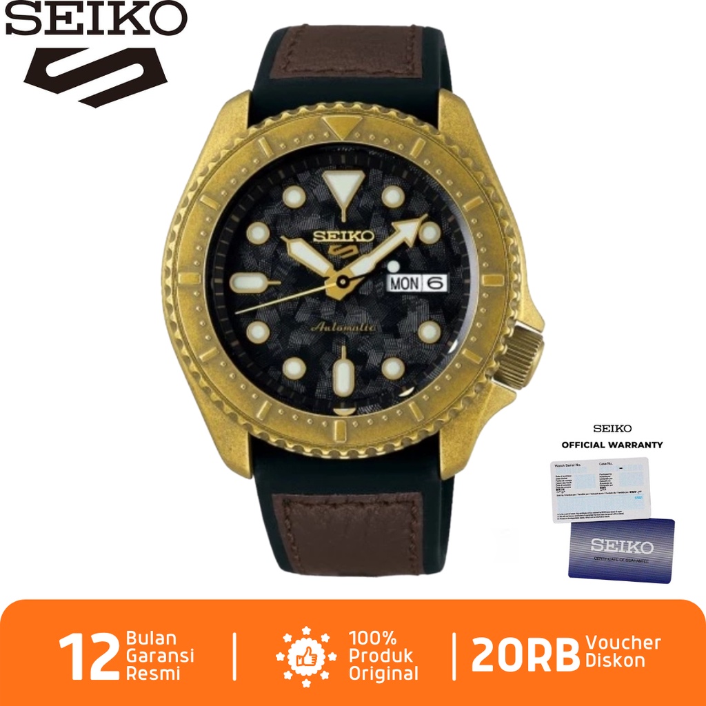 Seiko 5 Sports SRPE80 Jam Tangan Pria Seiko 5 Automatic SRPE80K1 Polyurethane Strap