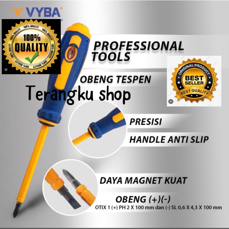 Obeng Tespen plus minus merk VYBA terangku shop