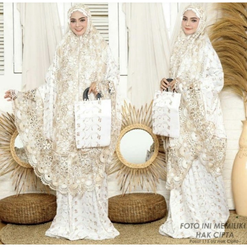 Mukena sutra paris bordir full