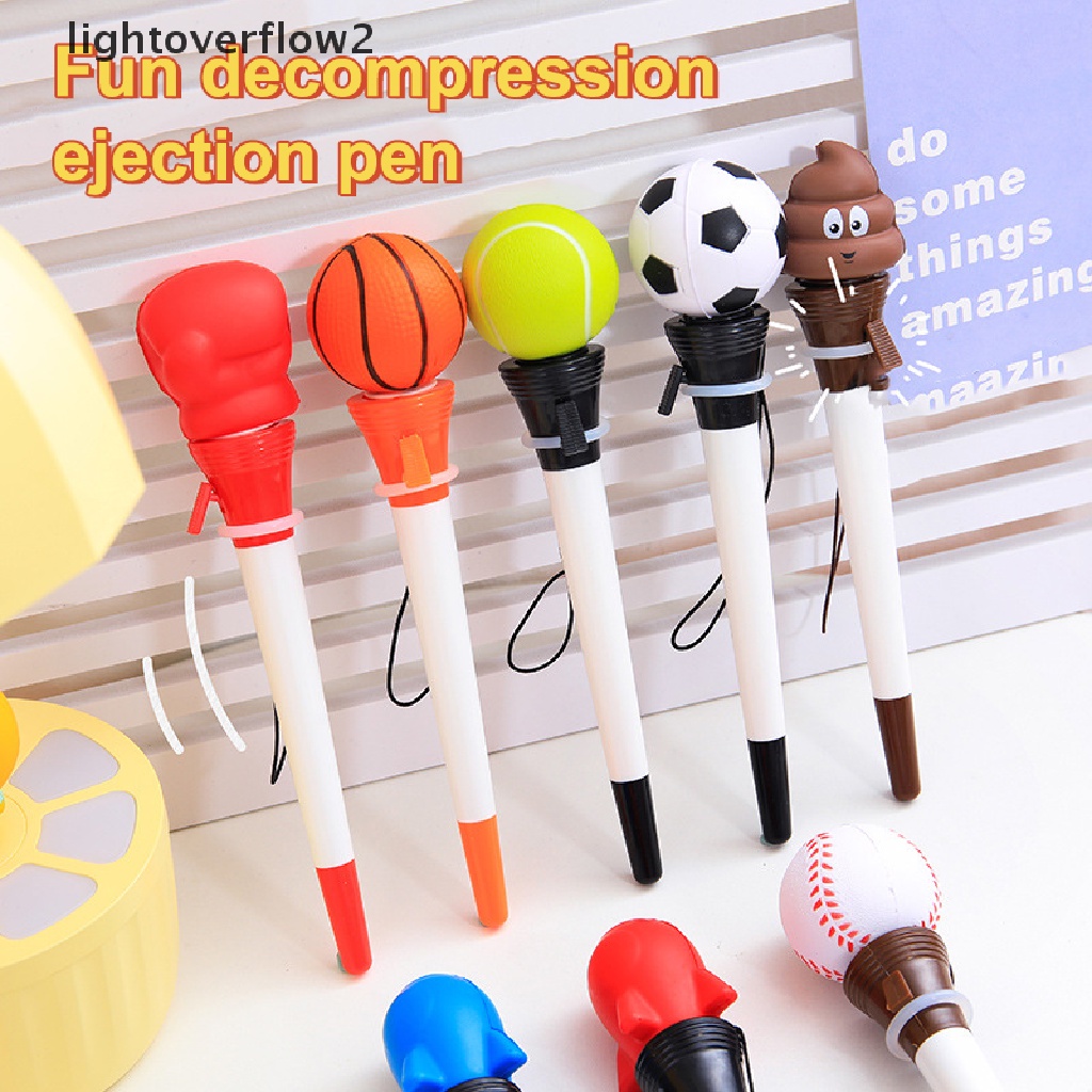 (lightoverflow2) Suptoys Deion Bounce Pen Tinta Hitam 0.5mm Untuk Sekolah