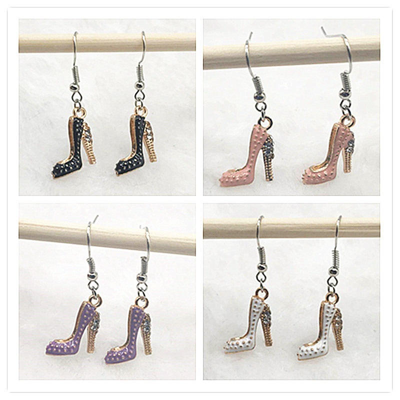 Anting Tusuk Bentuk Sepatu high Heels Lucu Untuk Wanita
