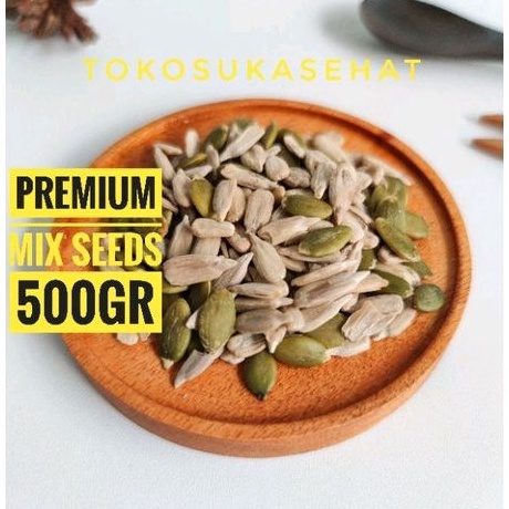 

PREMIUM MIX SEEDS ORGANIC -500gr ( Sunflower Seeds + Pumpkin Seeds ) Cemilan Suka Sehat Organik