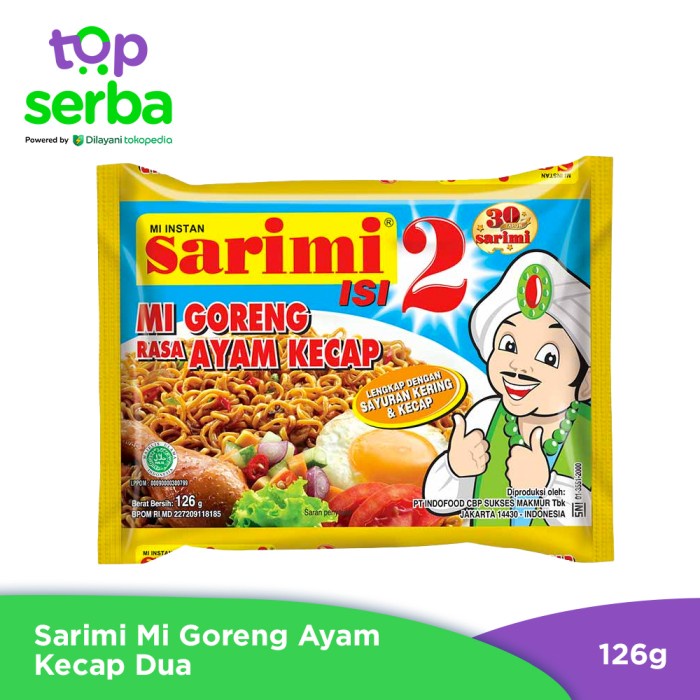 

SALE Sarimi Mi Goreng Ayam Kecap Dua 126 gram