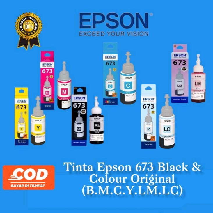 Tinta Epson 673 Refill Ink printer L800 L805 L850 L1800