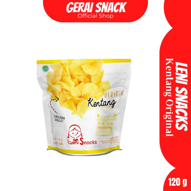 Leni Snacks - Keripik Kentang ORIGINAL Asin Gurih Tanpa Bahan Pengawet 120g