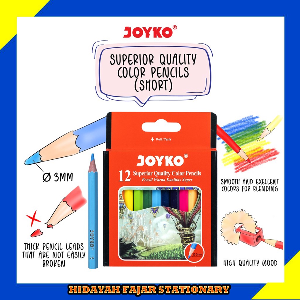 

Pensil Warna - Pensil 12 Warna Joyko CP-102