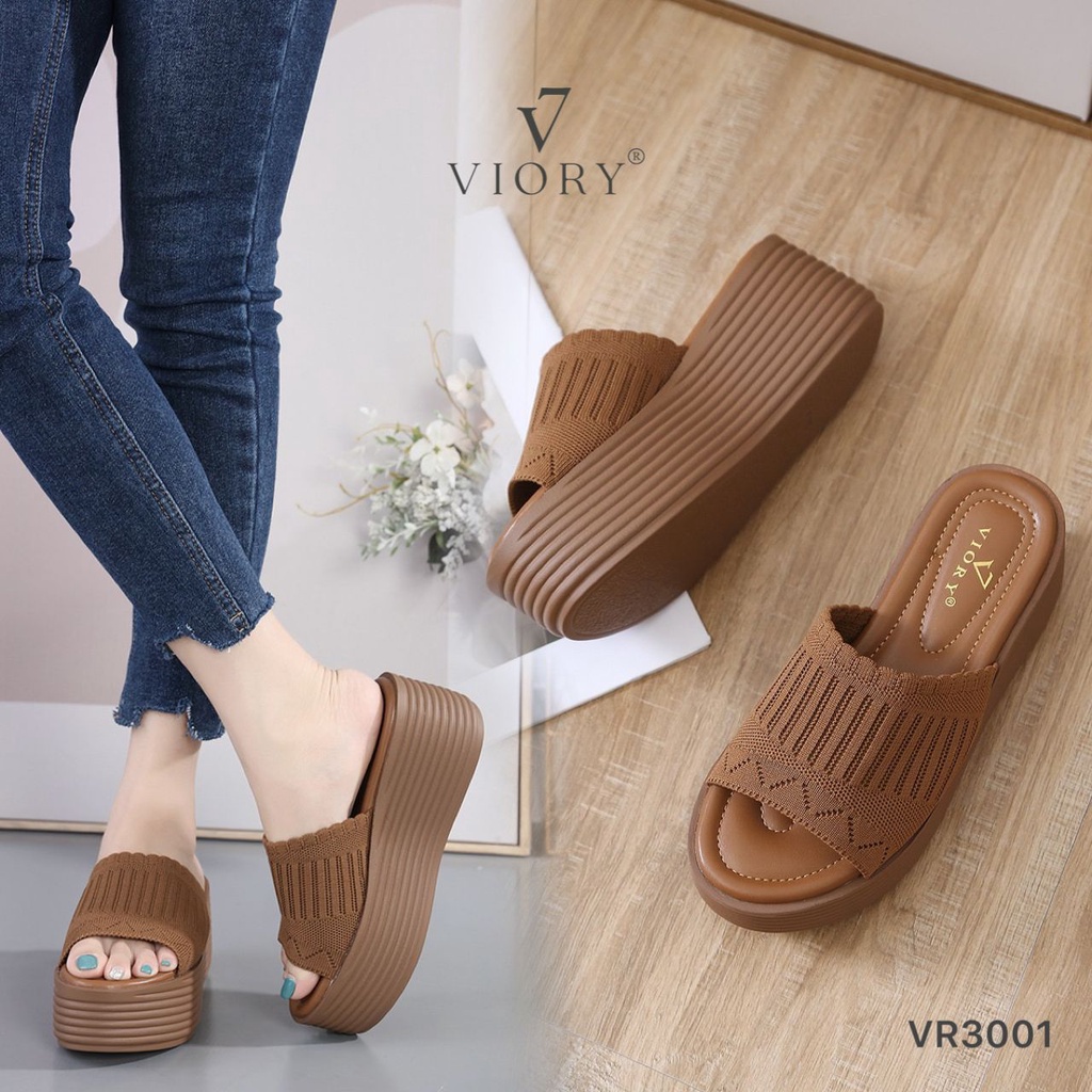 VIORY Sandal Wanita Wedges Shoes #VR3001 ORIGINAL