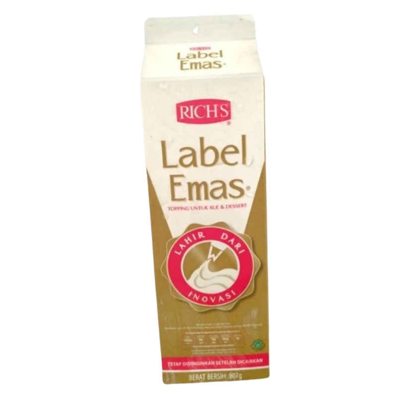 

richs gold label whipping cream 907gr