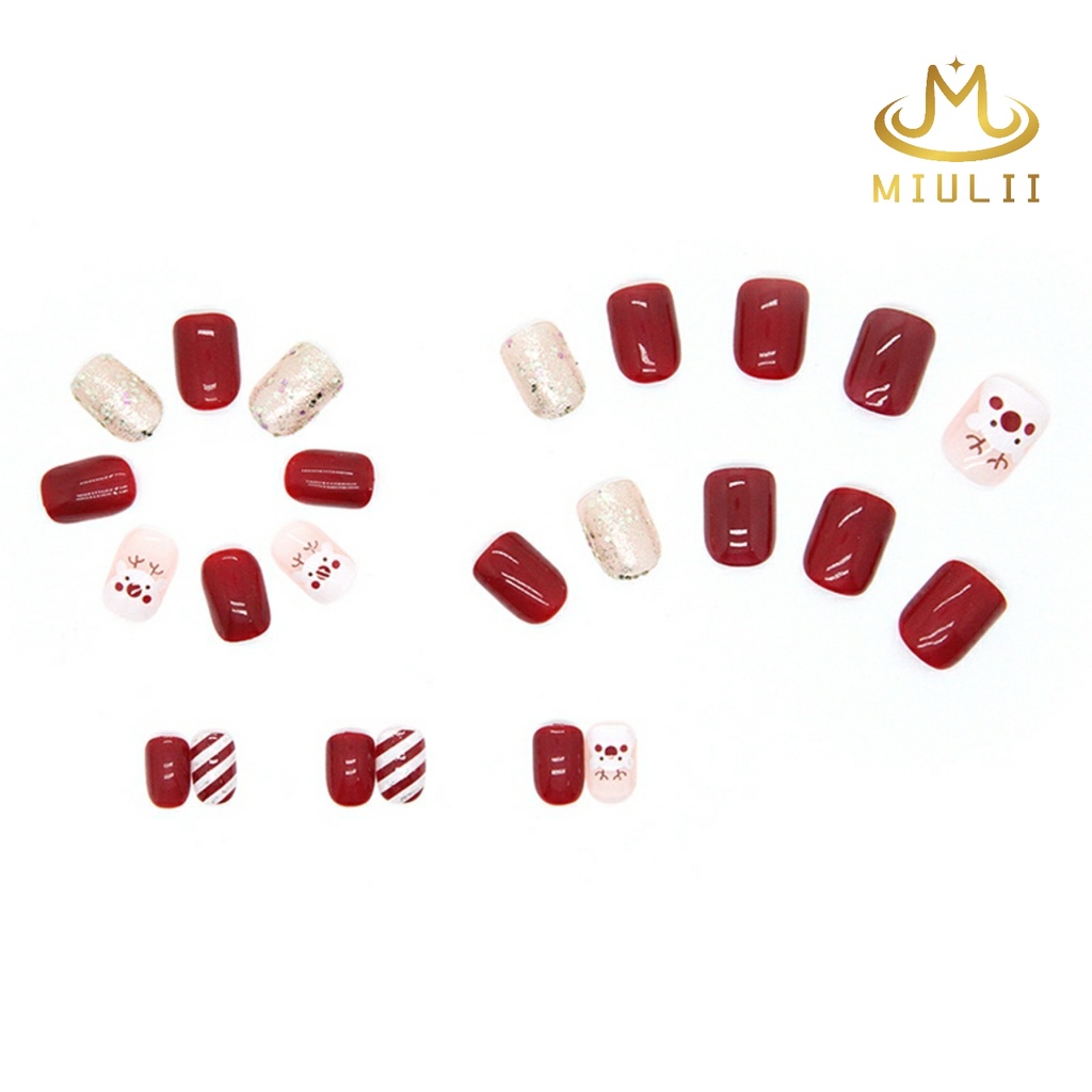 MIULII / KUKU PALSU   A0551  / 24PCS / 3D / NAIL ART / PREMIUM / CUTE / FREE LEM JELLY / KUTEK