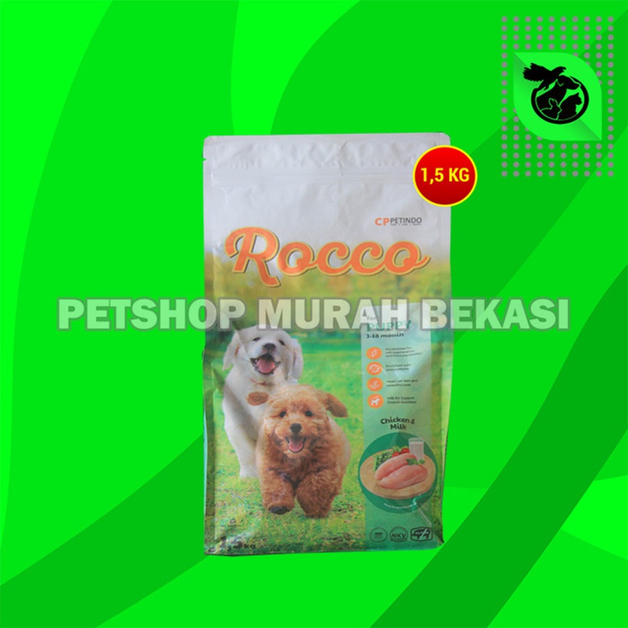 Makanan Kering Anjing Rocco Dry Dog food 1.5 KG Non pedigree