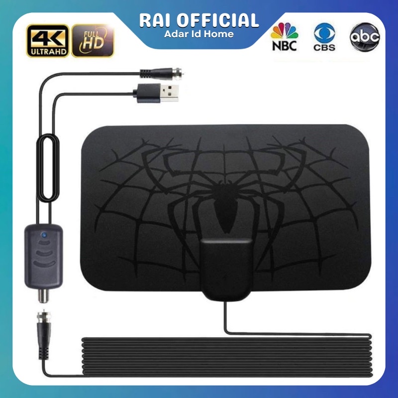 Taffware Antena TV Digital DVB-T2 4K High Gain 25dB TFL-D146 With Signal Booster