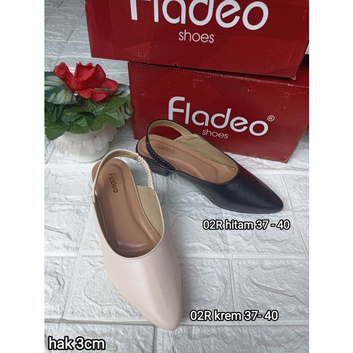 Sepatu pantofel wanita fladeo tali belakang 02R