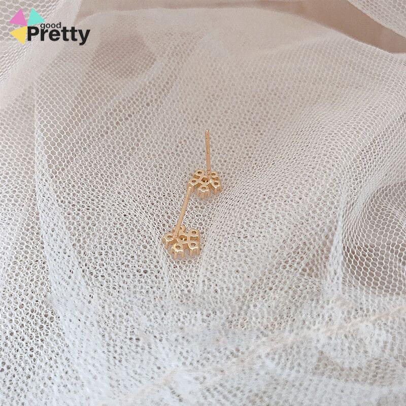 Anting Pejantan Kristal Berlian Titanium Steel S925 Untuk Wanita - PD