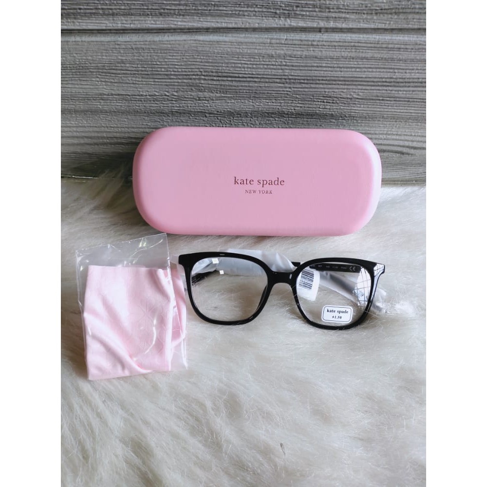 kacamata Kate spade Kaylin rome black black round reading glasses hard case