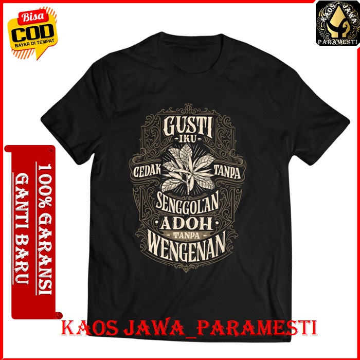 Jual Paramesti Baju Kaos Wayang Aksara Jawa Pria Baju Kaos Distro Keren Original Branded Pakain