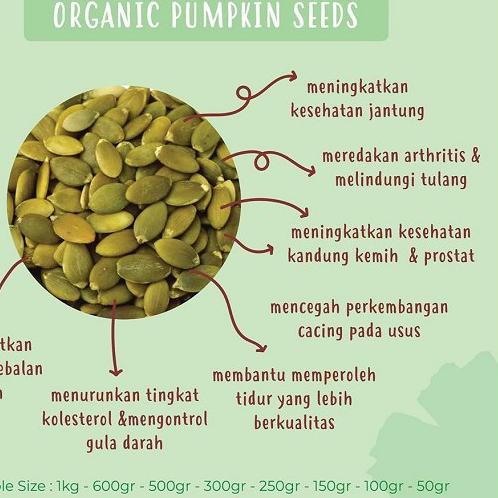 

BISA COD ✔️Organic Pumpkin Seeds 1 KG Pumpkin Seed / Biji Labu Organik|KD3