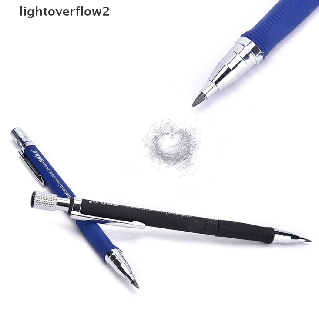 (lightoverflow2) Pensil Mekanik 2.0mm Warna Hitam Untuk Menggambar / Drafg / Sekolah