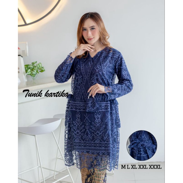 Kebaya Tunik Kartika Non Gliter| Set Kebaya Tunik Tulle| Stelan Kebaya Wisuda| Set Kebaya Kondangan| Set Kebaya Pesta| Set Kebaya Wanita| Set Kebaya Murah| Kebaya Brukat Jumbo| Kebaya| Kebaya Lamaran| Kebaya Tunangan