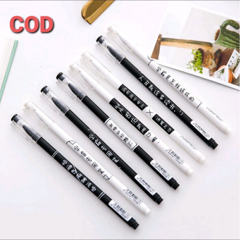 PEN MOTIF TULISAN JEPANG CUTE TINTA WARNA HITAM