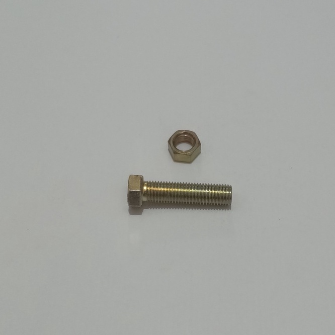 Baut Mur Kuning M10 X 40MM Kunci 14 Harga Per Pcs baut mur m10x40mm