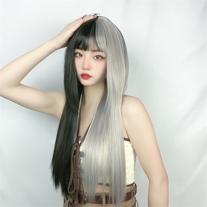 WIG COSPLAY ALODIA BLACK-AOKYGREY (VH)