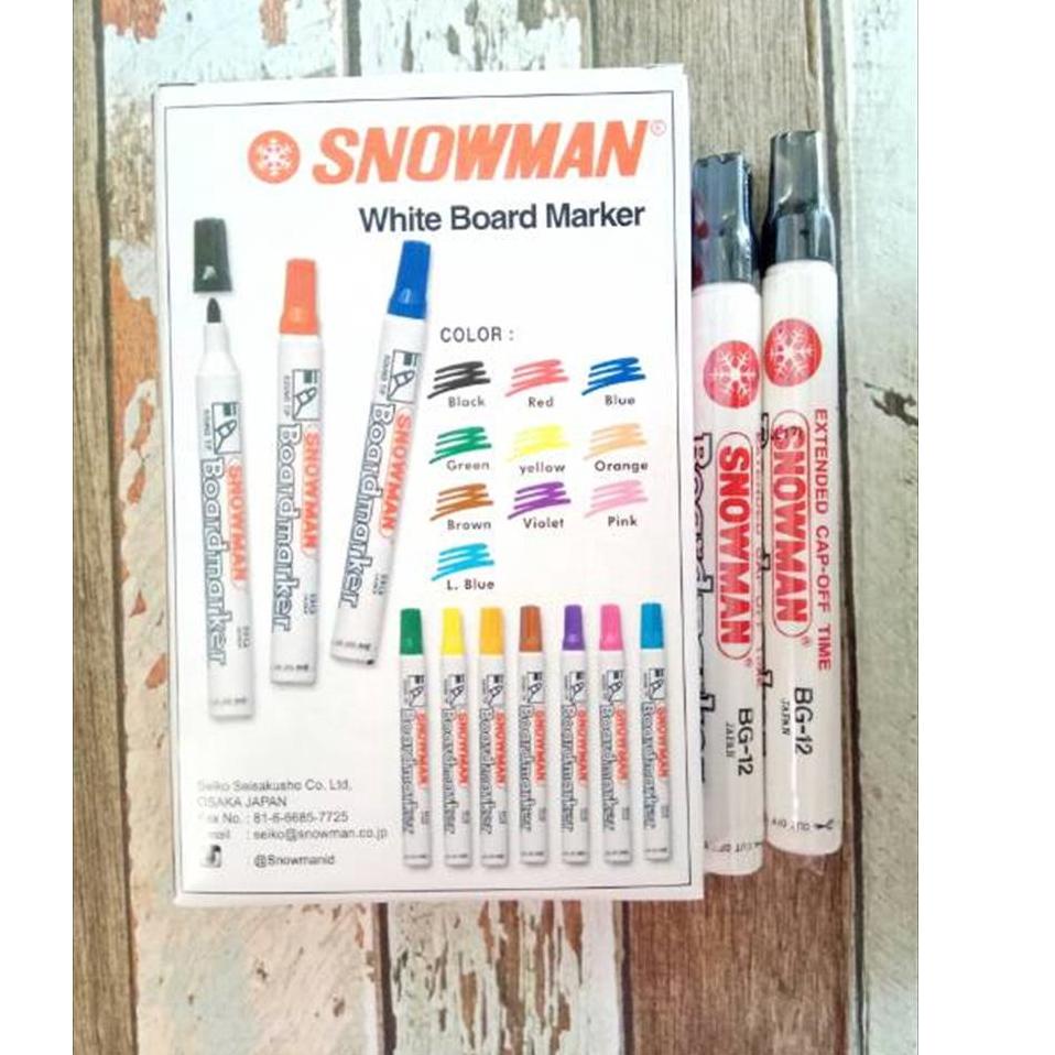 

Grosir Populer [D] Spidol Whiteboard Snowman HITAM (12 pcs)