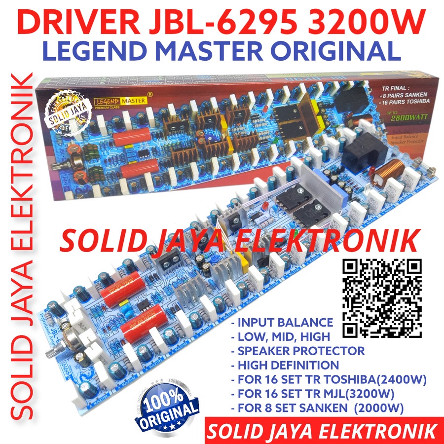 KIT DRIVER JBL 6295 JBL6295 JBL-6295 SUPER POWER AMPLIFIER TANPA TR FINAL SUPER DRIVER UP TO 2800W P