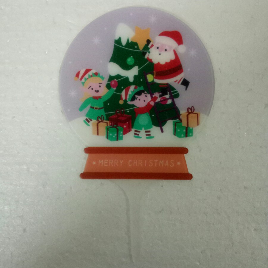 

Topper X'Mas Acrylic - Round Santa