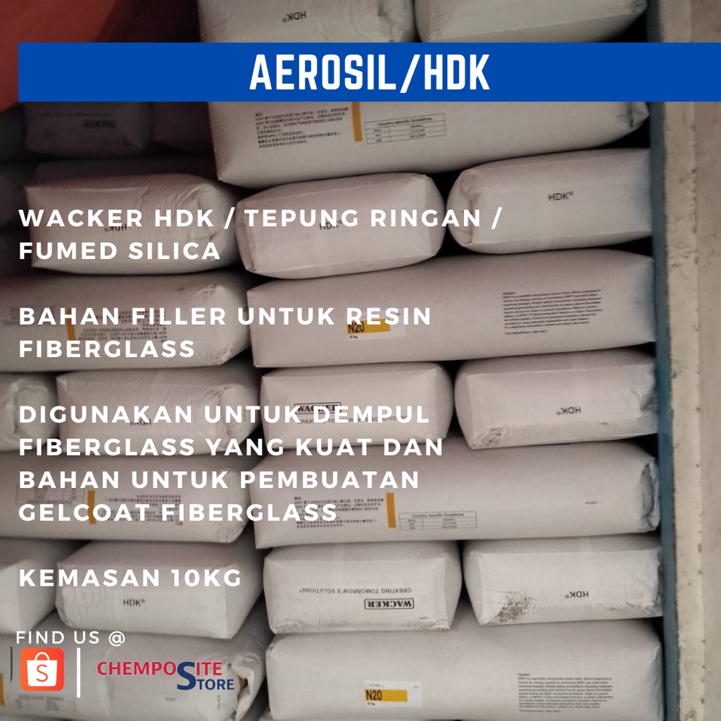 Jual aerosil wacker HDK n20 - tepung ringan fiberglass fumed silica ...