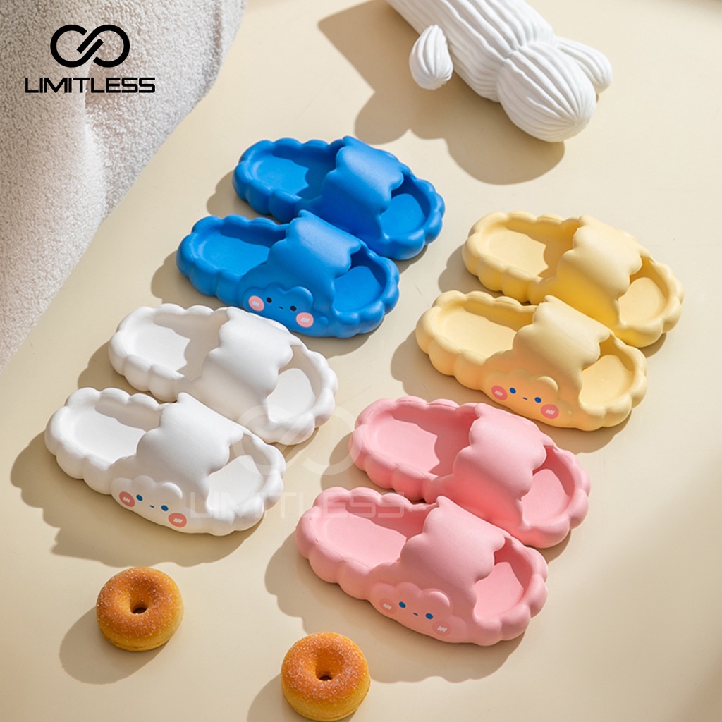 Sendal Anak Anak Slip On Motif Awan Cloud Lucu Sandal Slop Anak Cewek Anti Slip Slipper Sandal Selop Terbaru