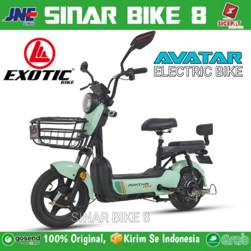 Sepeda Listrik Electric E Bike EXOTIC AVATAR 500 Watt Removable Batrey