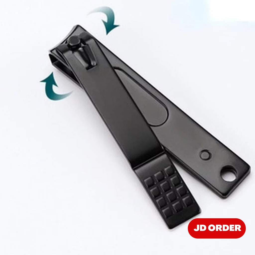 Gunting Pemotong Kuku Black Stainless Steel Manicure Pedicure