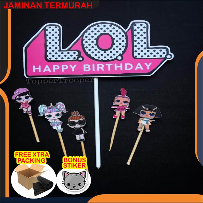 Promo Topper Kue LOL / Tusukan Kue / Hiasan Kue LOL 1set Keren