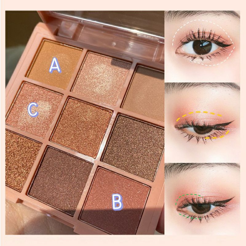 Nude Matte Korean Eyeshadow Palette 9 Warna Matte Eyeshadow Smokey Eyeshadow Pigmented Termurah