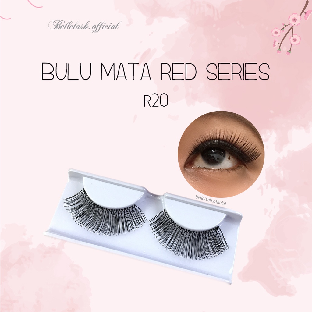 R20 Bulu Mata Palsu Handmade Natural False Eyelash Eye Lashes Belle Eyelashes Lusinan