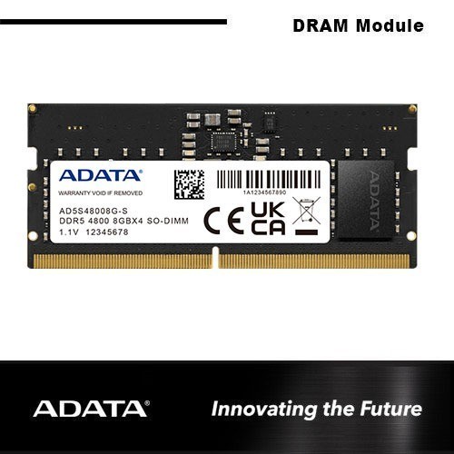 ADATA DDR5 4800MHz 16GB (1x16GB) - RAM SODIMM Single Channel