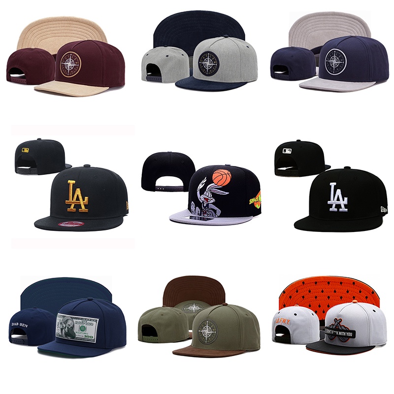 Topi Baseball Adjustable Motif LA / compass Gaya Hip Hop Untuk Pria Dan Wanita