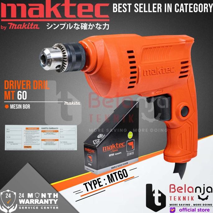 Mesin Bor Tangan Maktec MT 60 350 Watt 10 MM Bor Maktec MT60