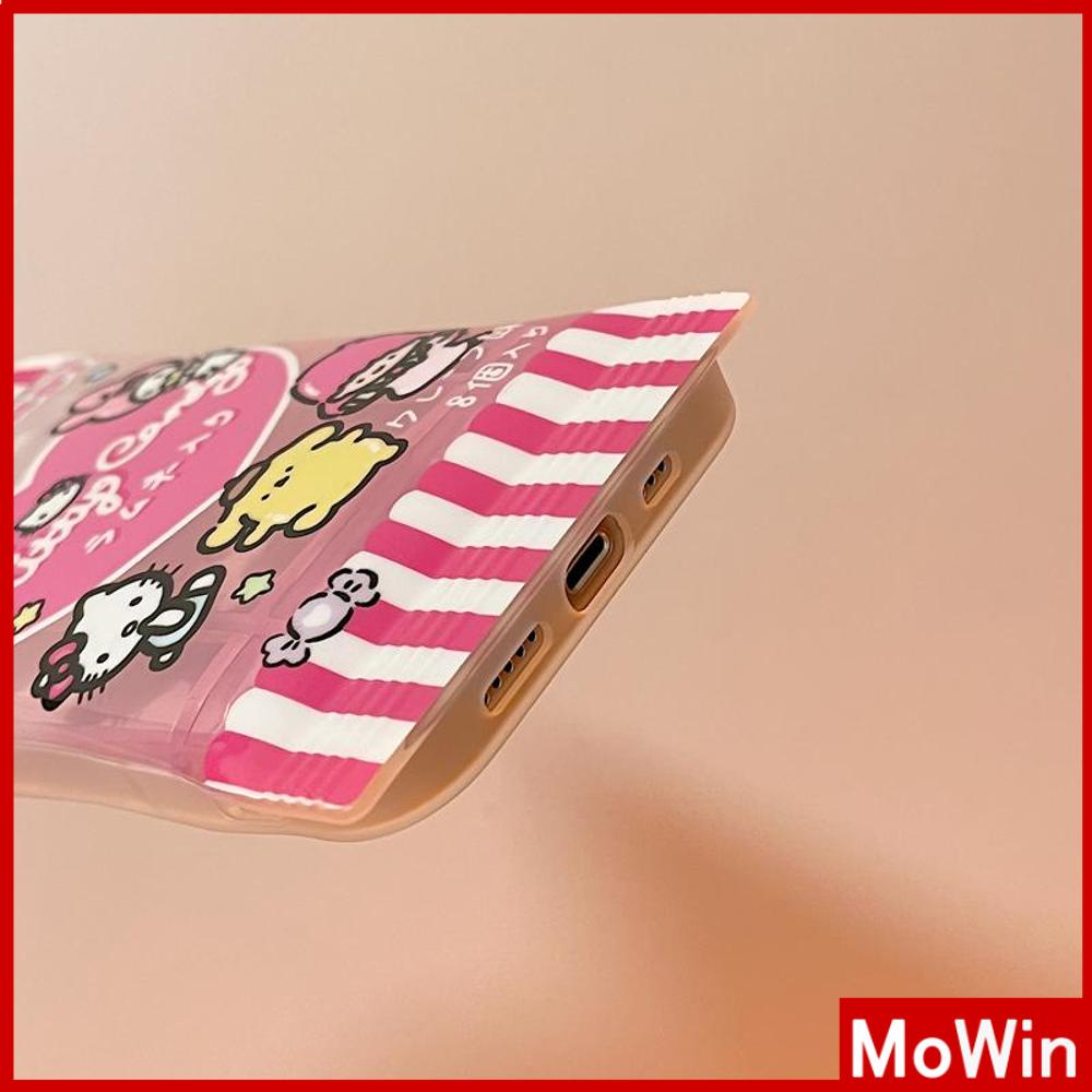 For iPhone 14 Pro Max iPhone Case Snack Bag TPU Soft Case Clear Case Airbag Shockproof Camera Cover Pink Cartoon Cute Compatible For iPhone 13 Pro Max 12 Pro Max 11 7plus XR