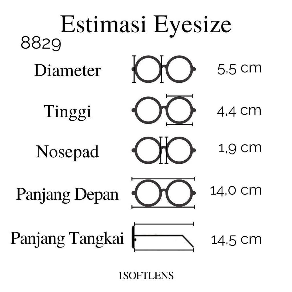 PAKET KACAMATA FRAME + LENSA TYPE 8829