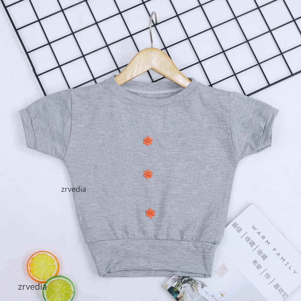 Blouse Chita Bayi uk 3-12 Bulan / Atasan T-Shirt Polos Kaos Baby Perempuan Lengan Pendek Adem