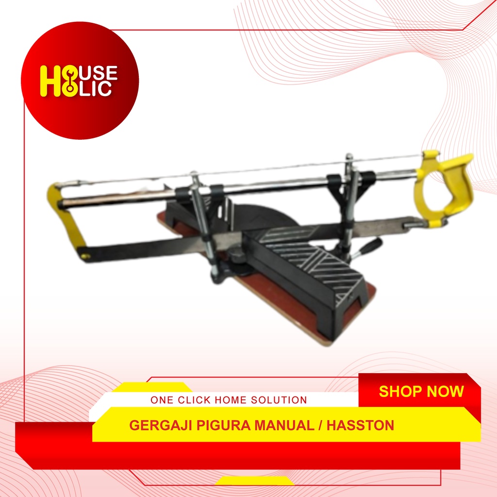 HASSTON Gergaji Figura Manual Pigura Siku Sudut Mitre Box Saw 1260-017