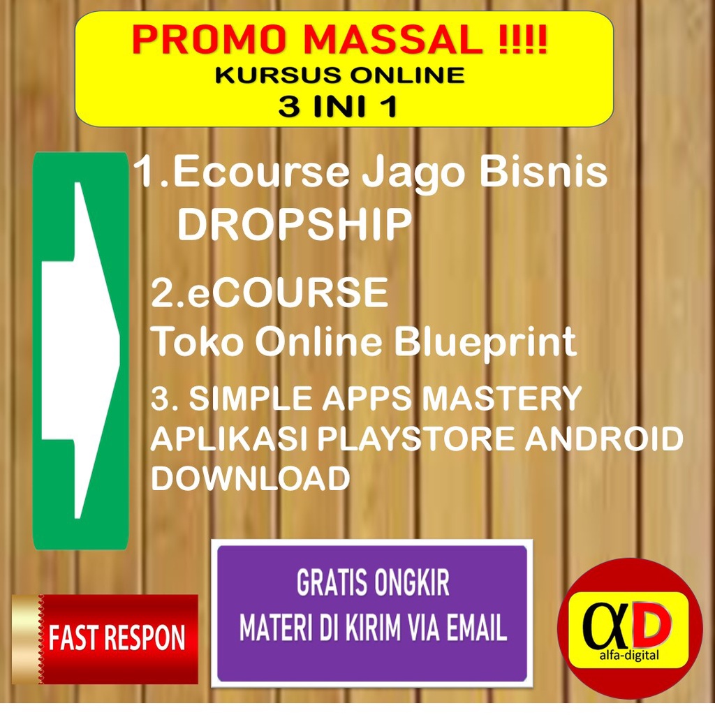 ECOURSE PROMO MASSAL TERMURAH 1.ECOURSE JAGO BISNIS  DROPSHIP 2.ECOURSE  TOKO ONLINE BLUEPRINT 3. SI