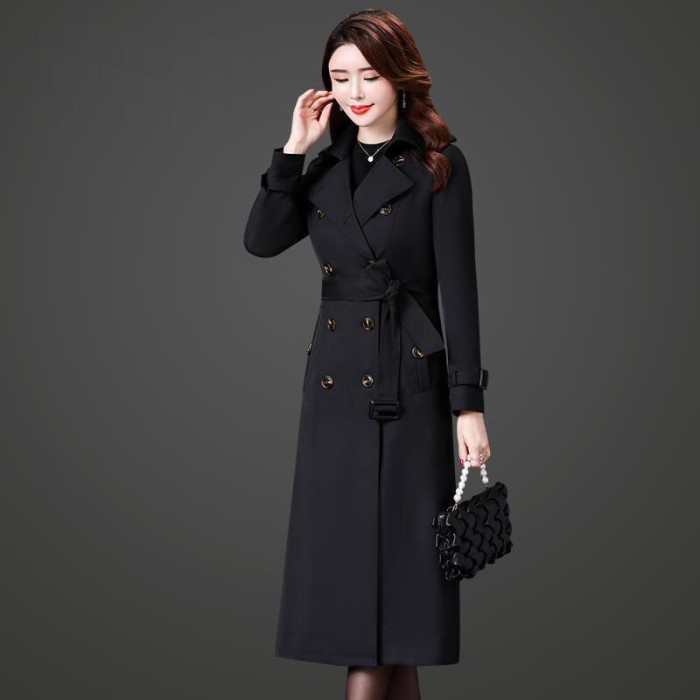 Jaket Jubah panjang wanita/mantel Korea wanita panjang