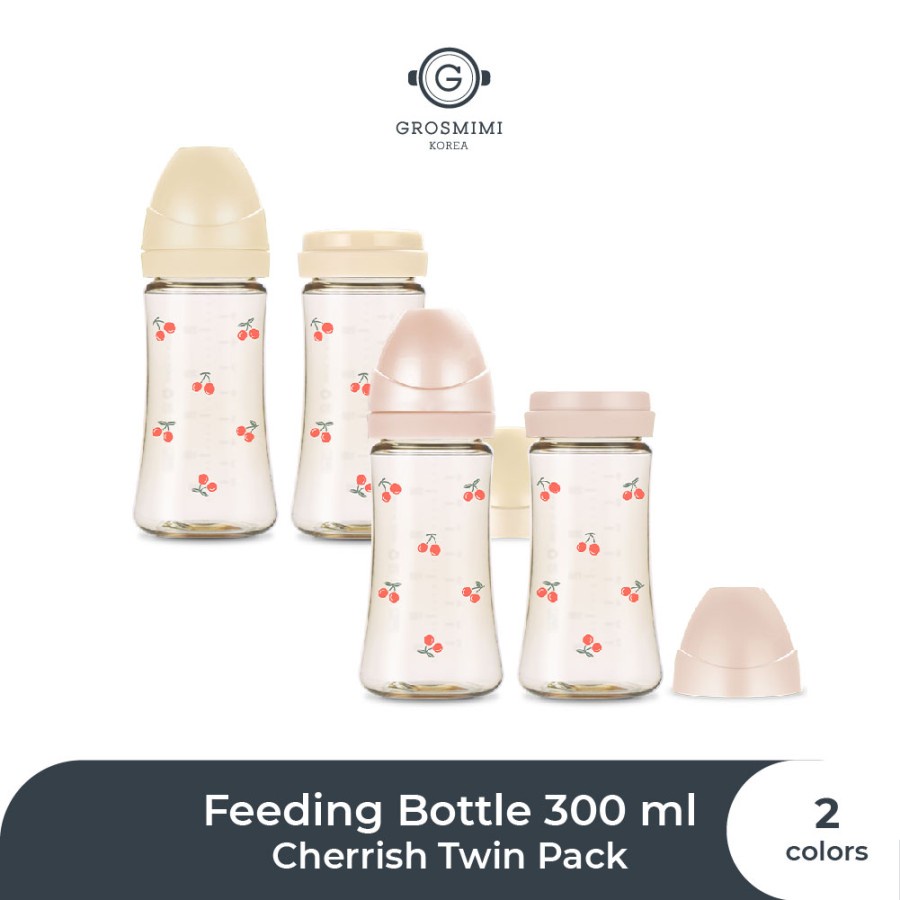GROSMIMI PPSU Cherrish Feeding Bottle Twin Pack