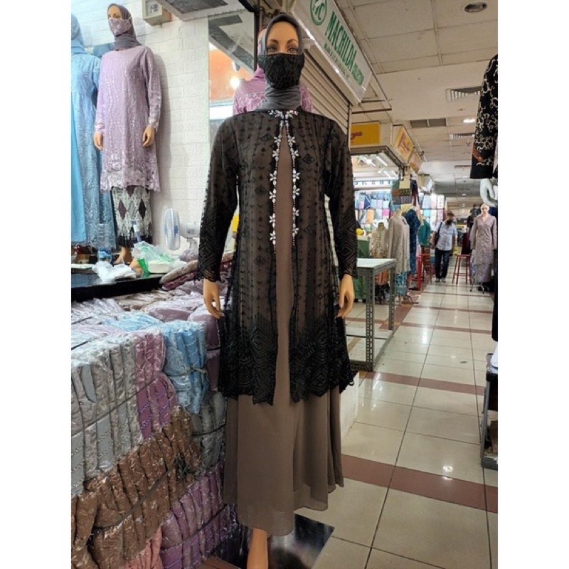 Yasmin Dress|Gamis Outer|Gamis Terbaru|Gamis Modern|Gamis Kondangan|Dress Wanita Pesta|Gamis kekinian |Kebaya Gamis Modern|Kebaya modern