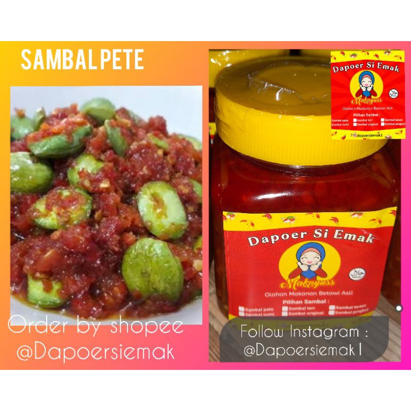 

sambal pete 200 gr pedes poll rasa mantap