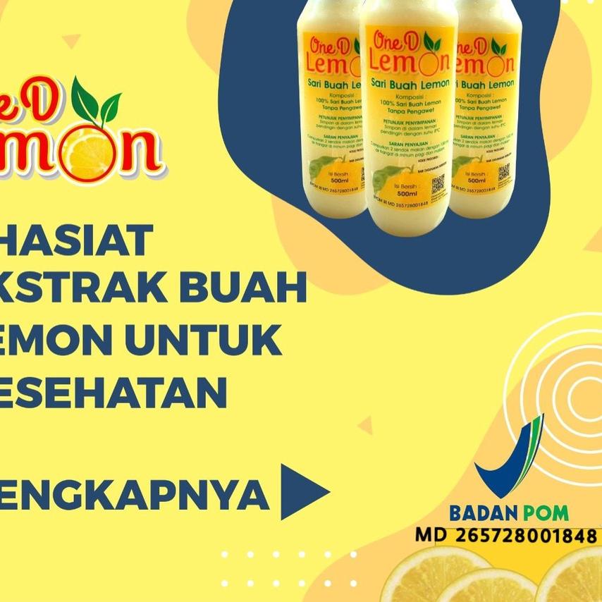 

EXCLUSIVE!OneD Lemon BPOM Minuman Sari Lemon Murni Untuk Kesehatan Dan Kecantiksn Serta Diet Pelangsing Diproduksi Dadakan Setelah Order Masuk Fresh Banget|SQ2