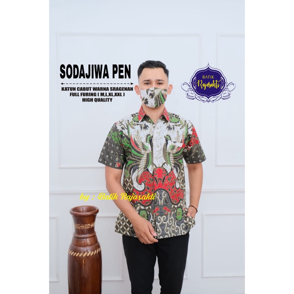 SODAJIWA RAJASAKTI BATIKSOLOAMANAH KEMEJA BAJU BATIK PRIA SOLO LENGAN PENDEK PANJANG LAPIS FURING ATASAN BATIK PREMIUM MODERN KATUN HALUS BANAMITRA PUTIH BANGSAWAN BAYU PUTRA BERLIAN BIRU BHARATAYUDA BIMASENA BIRENDRA BIRU INDAH BRAHMAKERTA BRAHMAKERTA